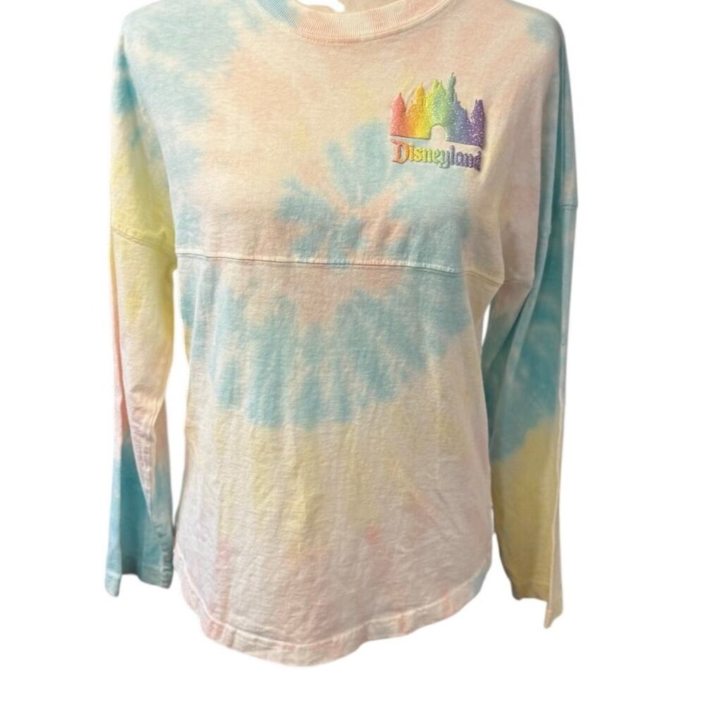 Disney Parks Resort Spirit Jersey Rainbow Tie Dye Long Sleeve XL Pride Style